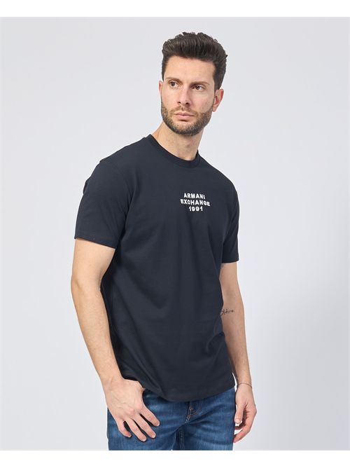 T-shirt AX pour homme avec logo sur le devant ARMANI EXCHANGE | XM000540-AF10362UB101